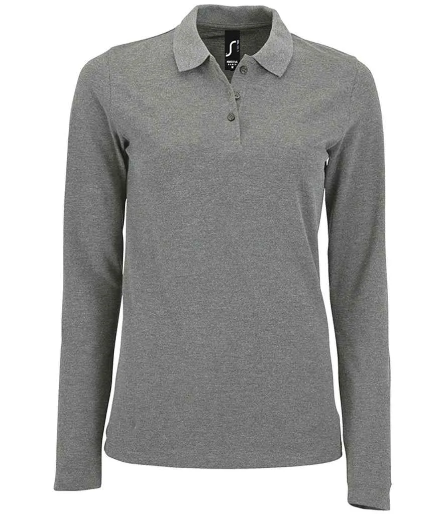 SOL'S Perfect Long Sleeve Pique Polo Shirt (Ladies)