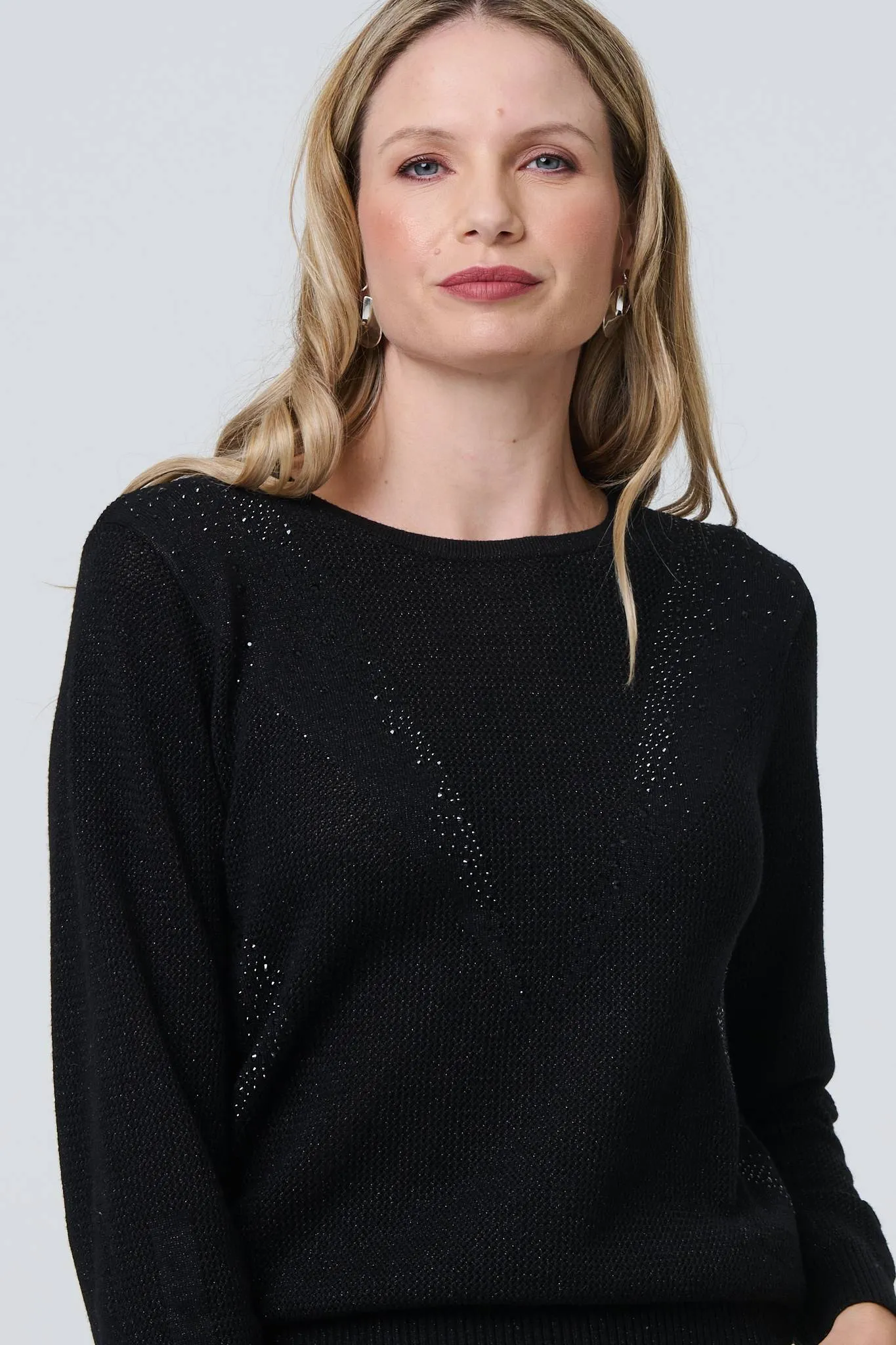 Sparkly Fine Knit Slim Jumper