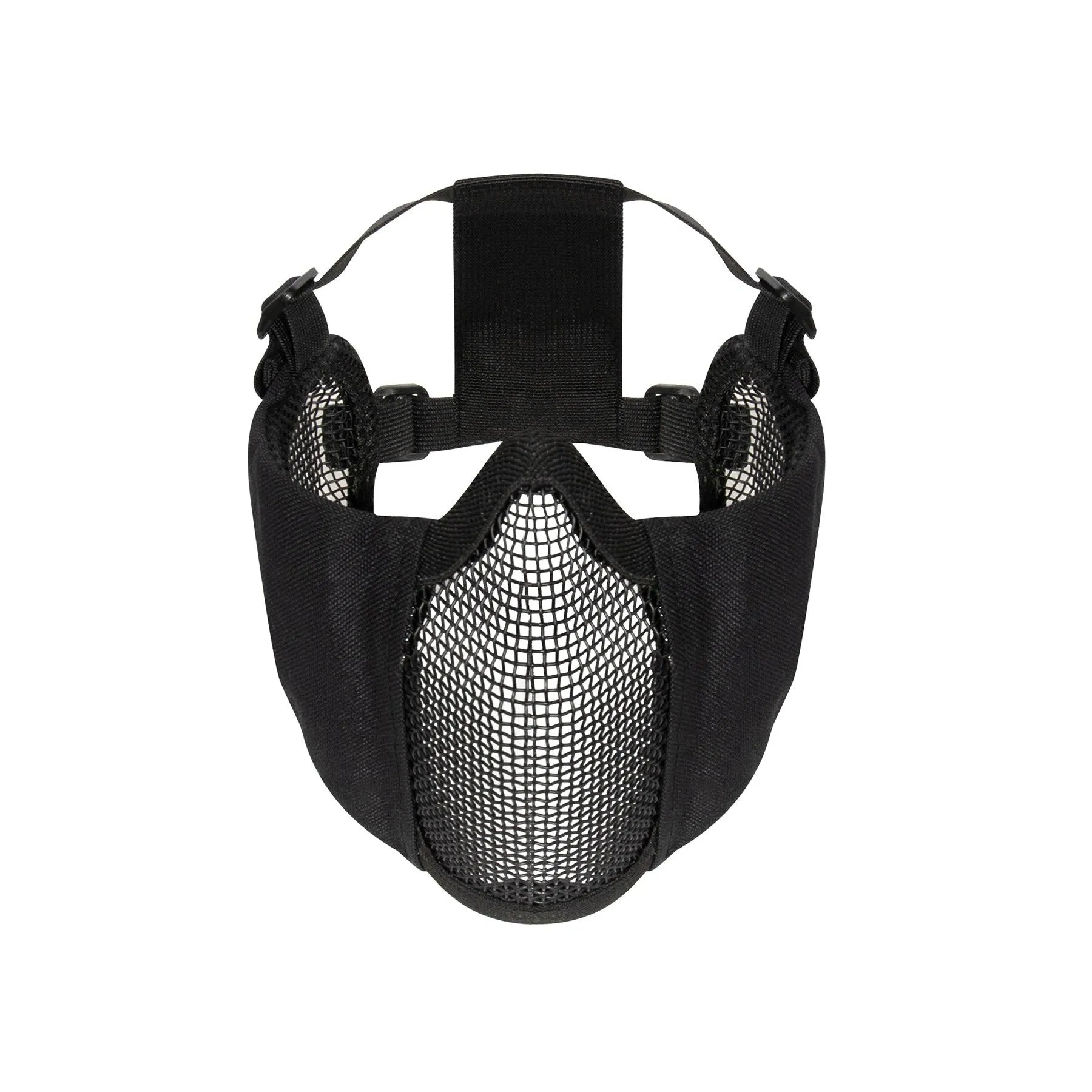 Steel Half Face Mask With Ear Guard - Black