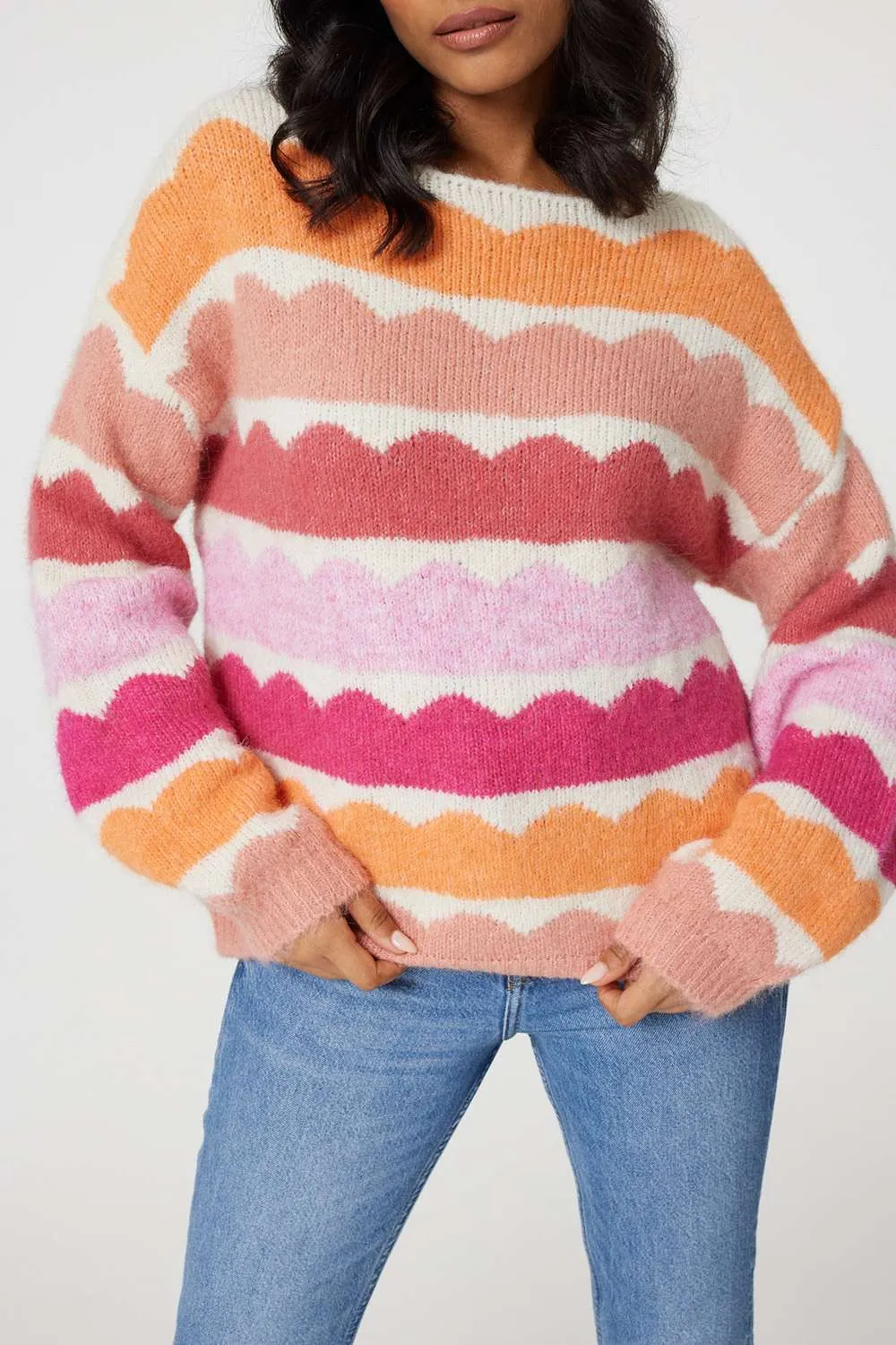 Striped Oversized Knit Jumper