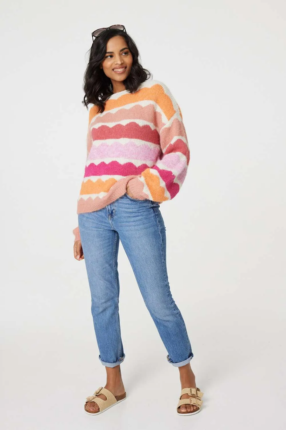 Striped Oversized Knit Jumper