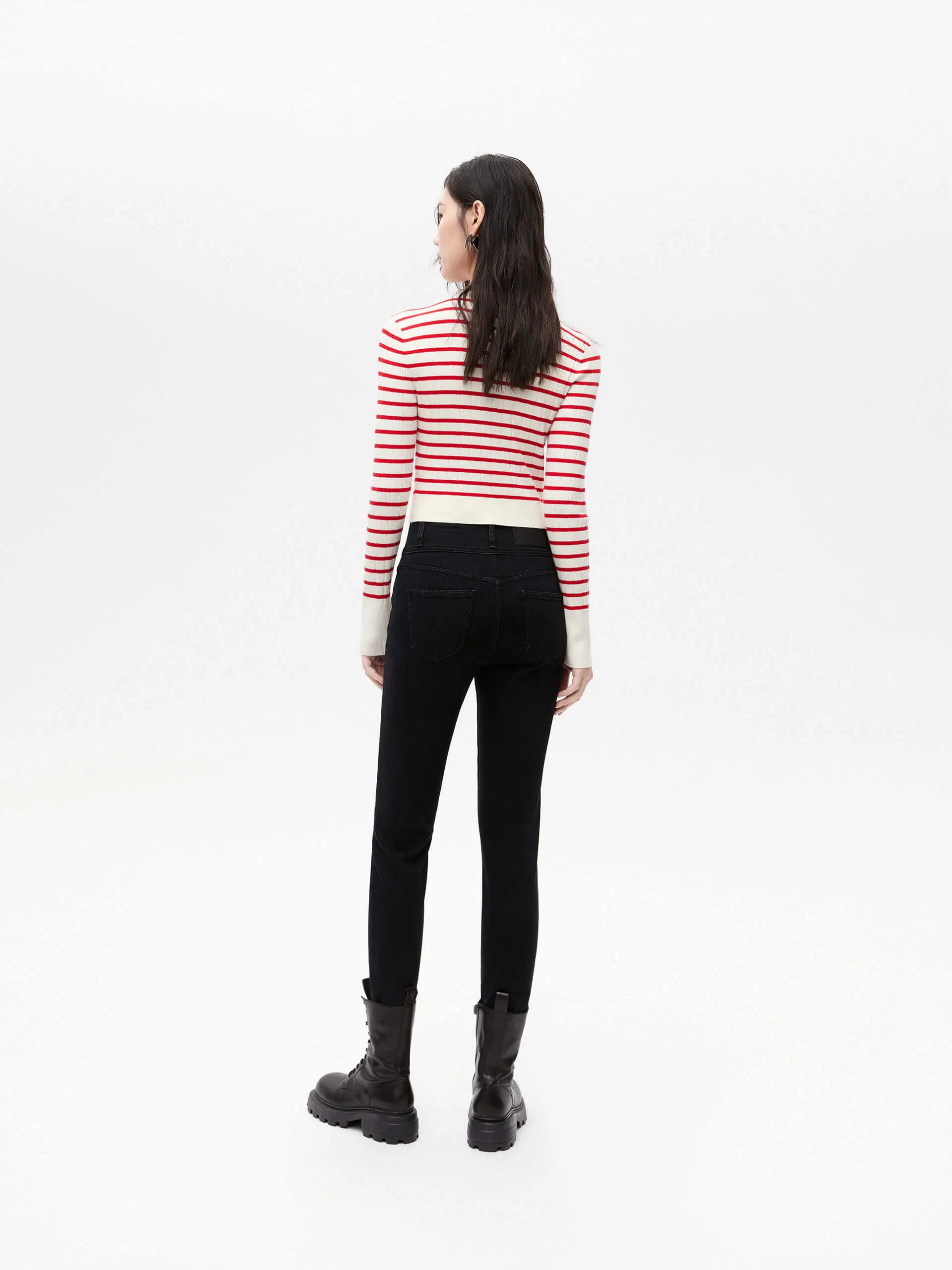 Striped Ribbed Knit Top