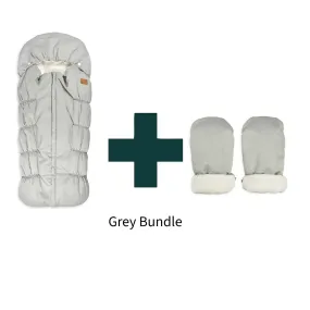 Stroller Muffs   Gloves - Grey Bundle