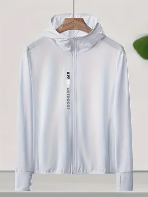 Summer Breeze Ice Silk Hooded Jacket for Women - Lightweight, Breathable, Quick-Drying, Water-Resistant, and Windproof Outdoor Running Jacket with Adjustable Hood and Hem - Perfect for Summer Sports, Fitness, and Outdoor Activities