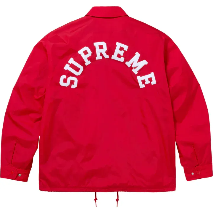 Supreme x Champion Red Coaches Jacket