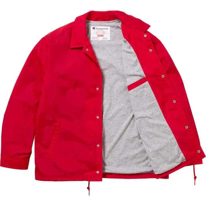 Supreme x Champion Red Coaches Jacket