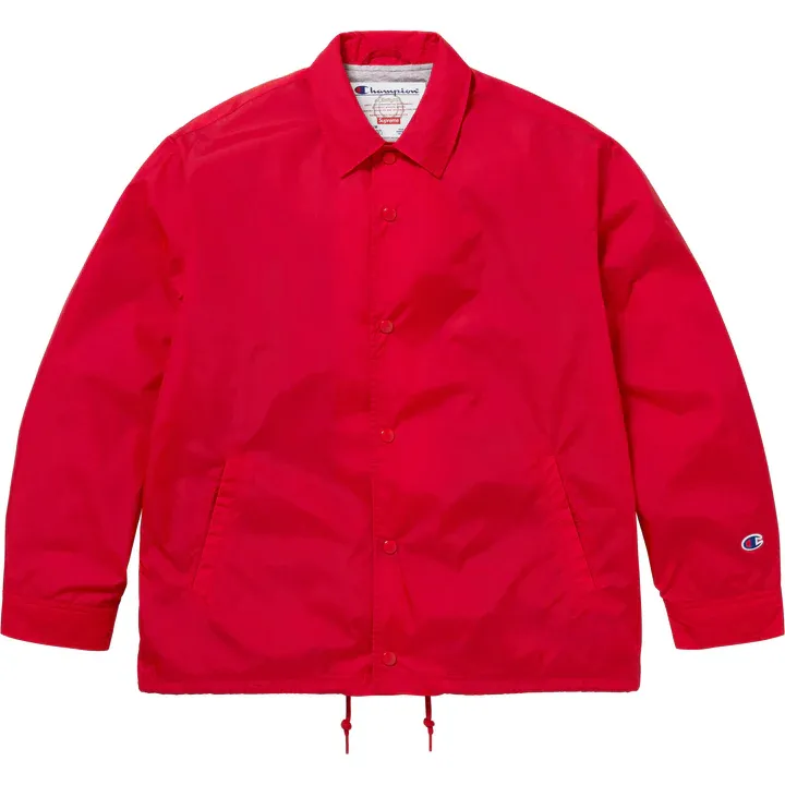 Supreme x Champion Red Coaches Jacket