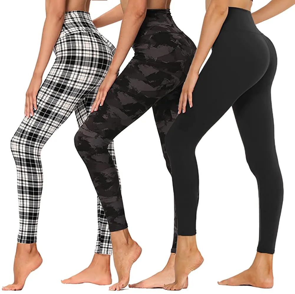 SYRINX High Waisted Leggings for Women - Buttery Soft Tummy Control Yoga Pants for Workout Running