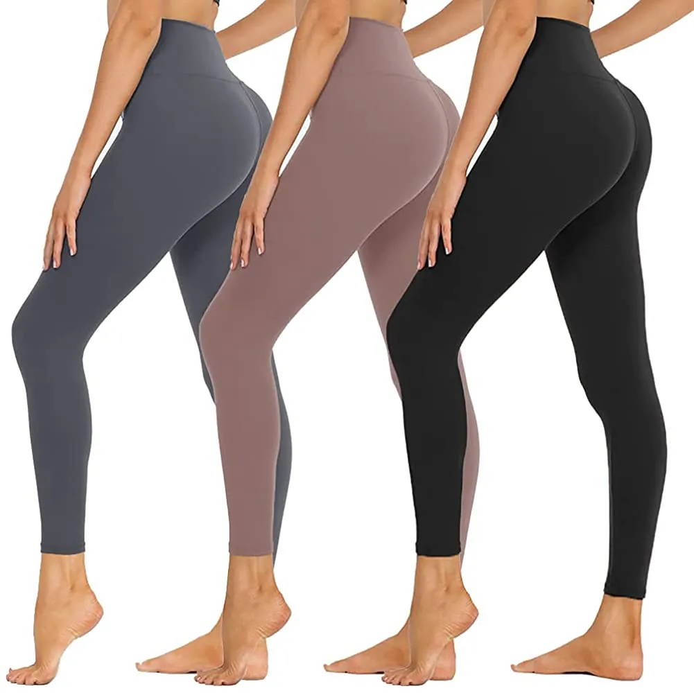 SYRINX High Waisted Leggings for Women - Buttery Soft Tummy Control Yoga Pants for Workout Running