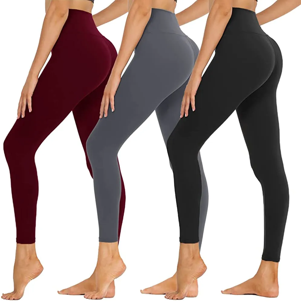 SYRINX High Waisted Leggings for Women - Buttery Soft Tummy Control Yoga Pants for Workout Running