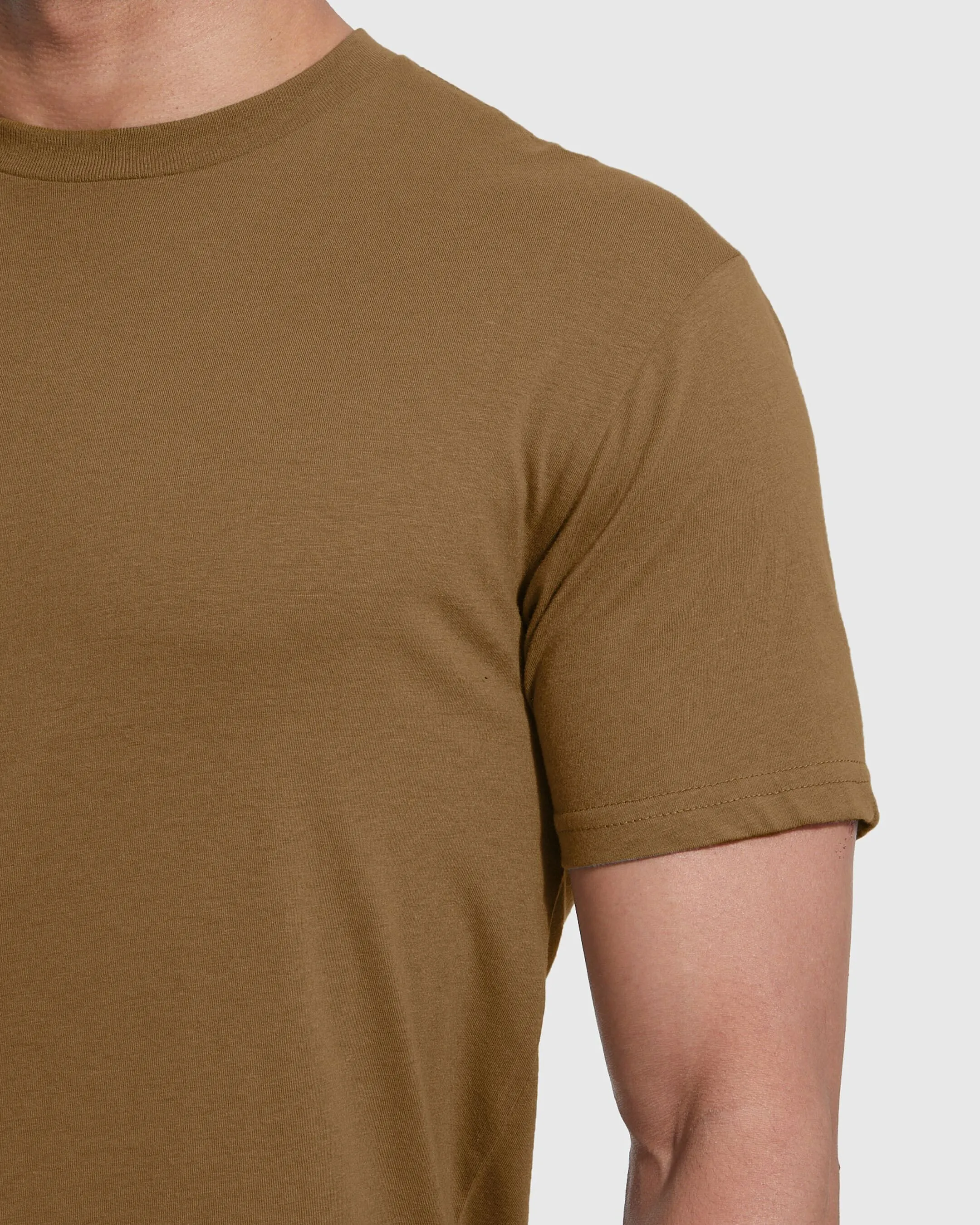 Tan 499 Short Sleeve Crew Neck Tee