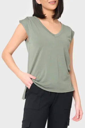 The Favorite Luxe Essentials V-Neck Tee