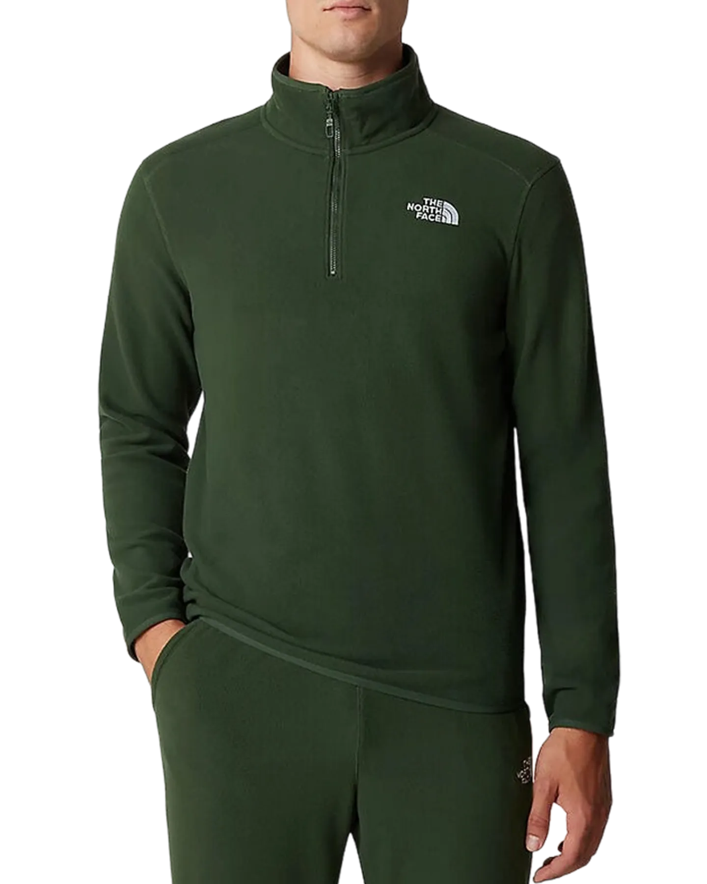 The North Face Men's 100 Glacier 1/4 Zip Fleece - Pine Needle