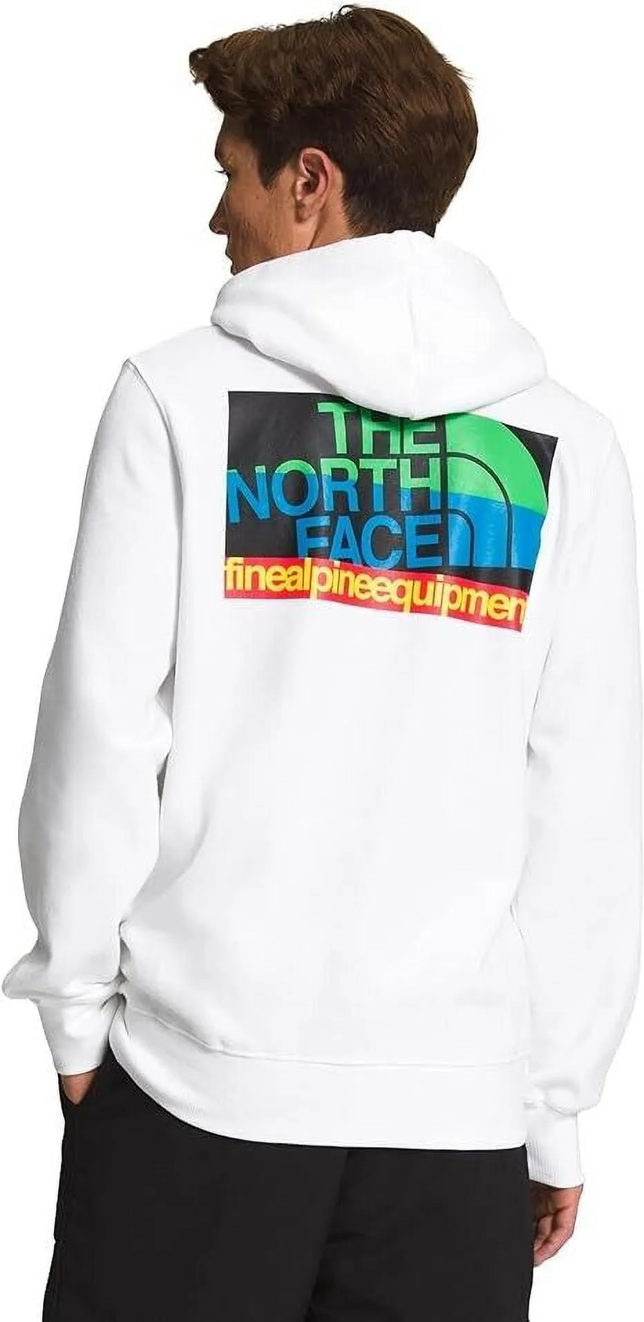 The North Face Men's Graphic Injection Hooded Sweatshirt White Size X-Large