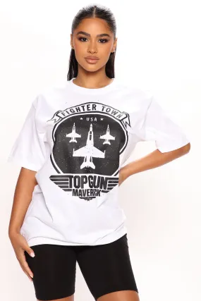 Top Gun Fighter Town Tee - White