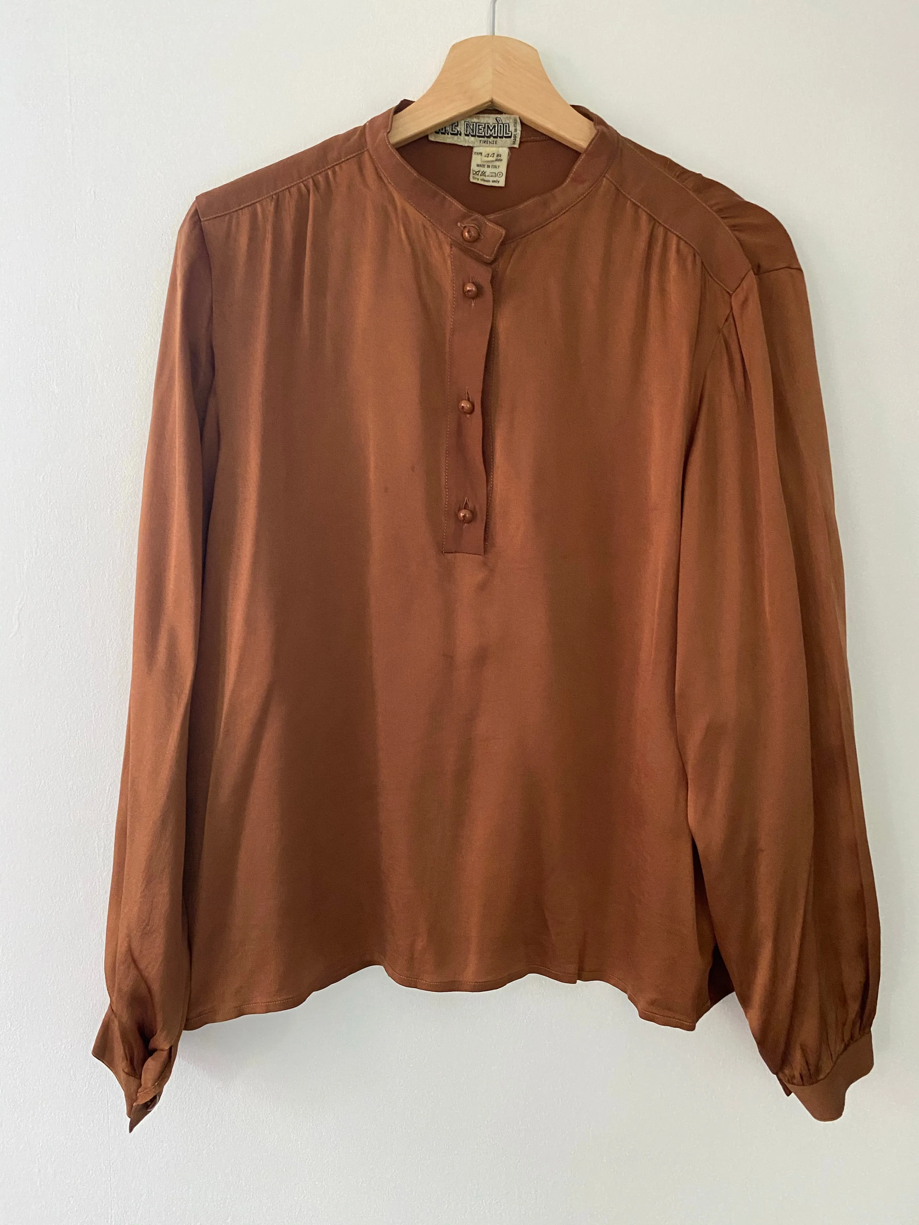 Topaz silk tunic shirt