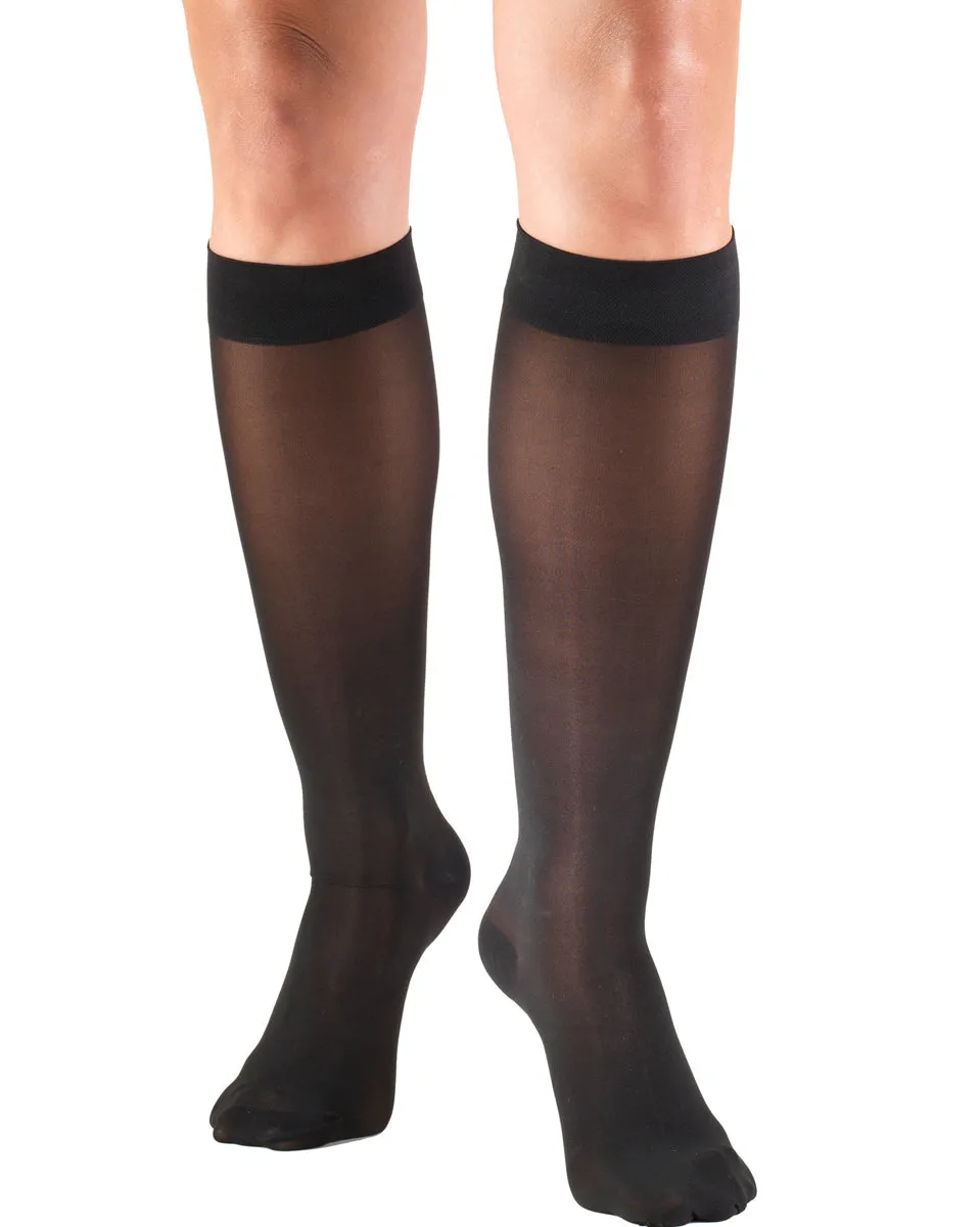 TRUFORM Women's TruSheer Knee High Support Stockings 20-30 mmHg