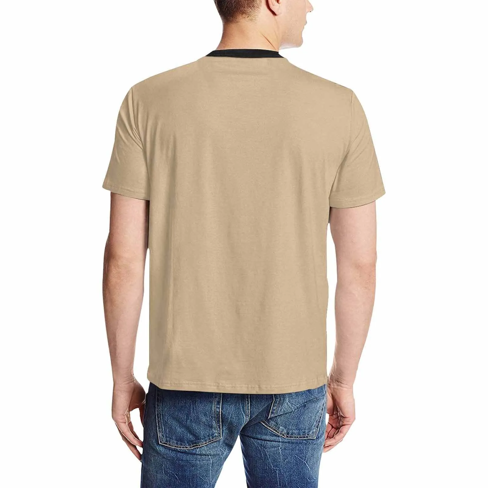 Uniquely You Mens T-Shirt /  Tan Brown     - Short Sleeve Casual Shirt