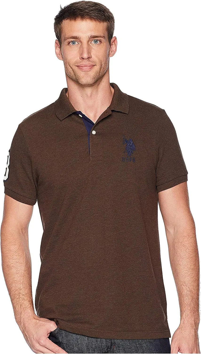 U.S. Polo Assn. Men's Slim Fit Pique Mesh Polo Shirt