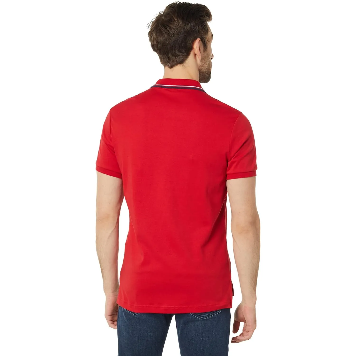 U.S. Polo Assn. Slim Fit Tipped Interlock Knit Polo