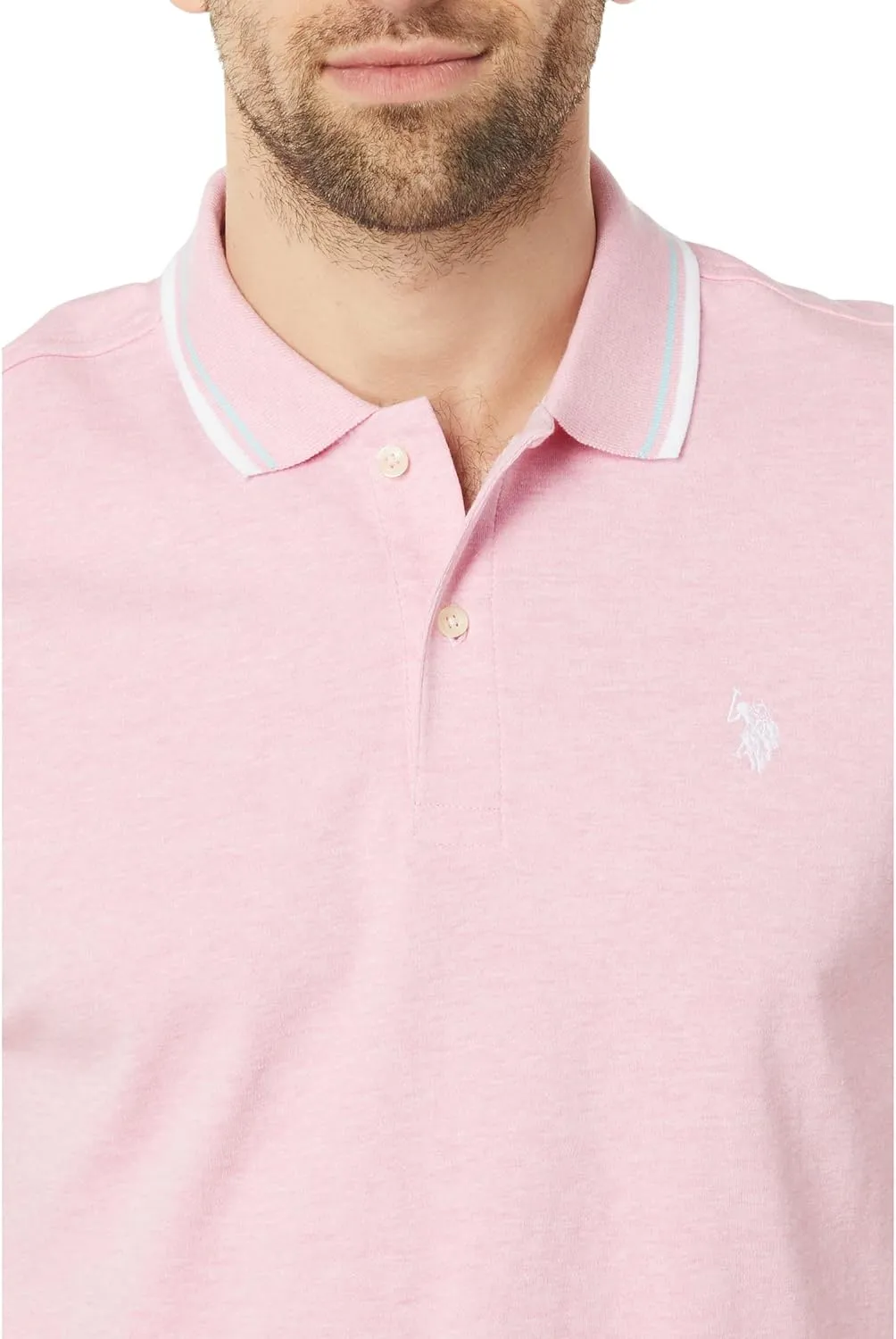 U.S. Polo Assn. Slim Fit Tipped Interlock Knit Polo