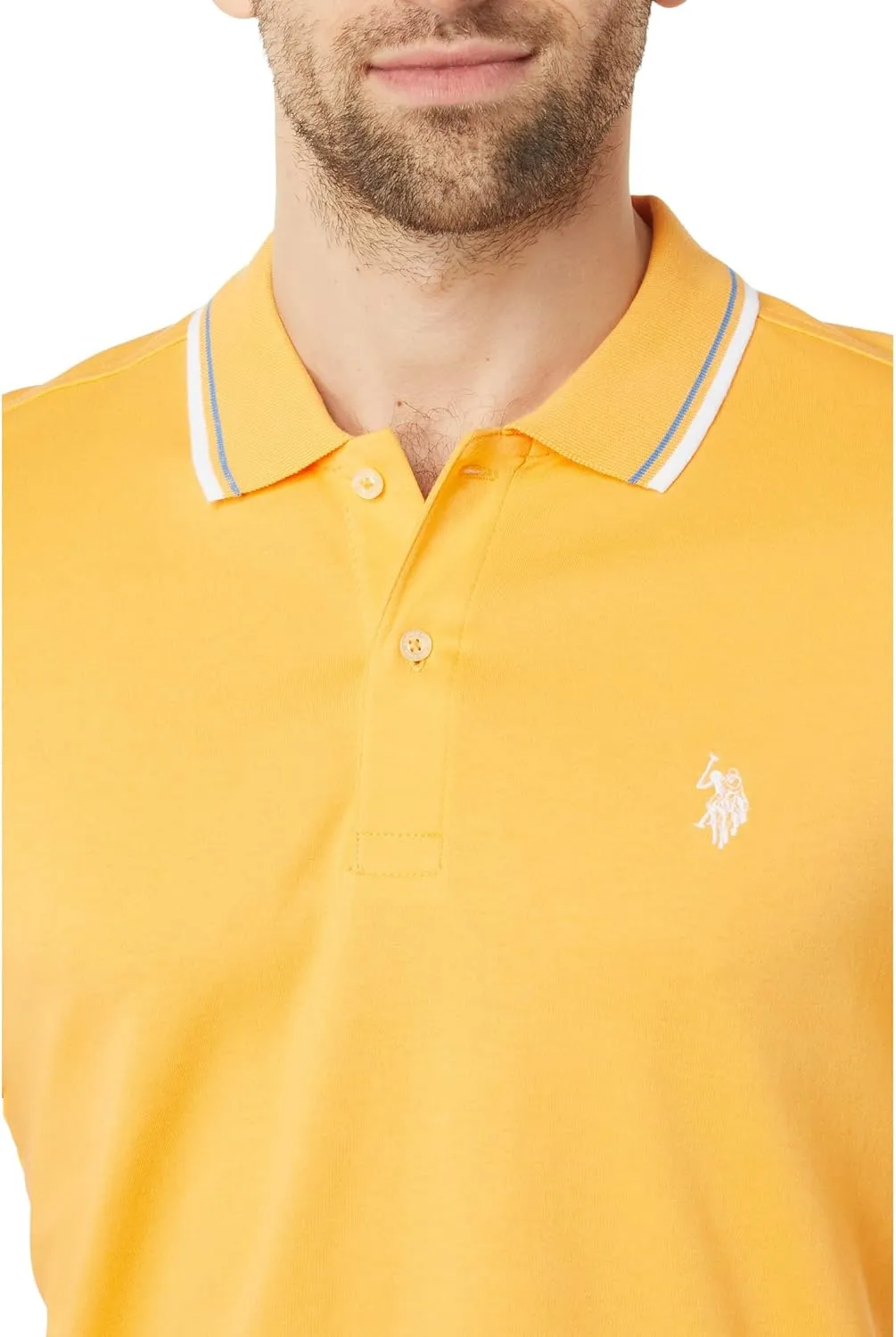 U.S. Polo Assn. Slim Fit Tipped Interlock Knit Polo