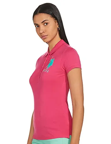 U.S. POLO ASSN. Women's Regular fit T-Shirt (UWTS1025_Sorbet X-Small Hs)