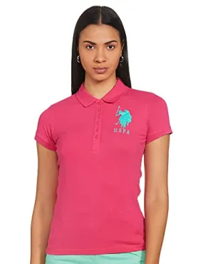 U.S. POLO ASSN. Women's Regular fit T-Shirt (UWTS1025_Sorbet X-Small Hs)