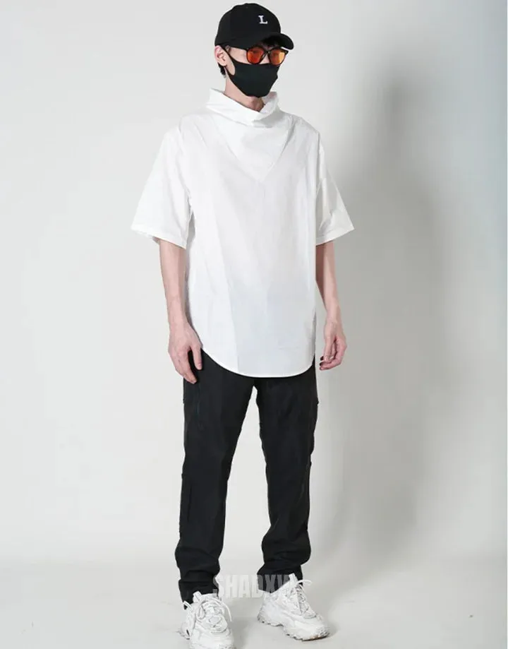 White Turtleneck T Shirt