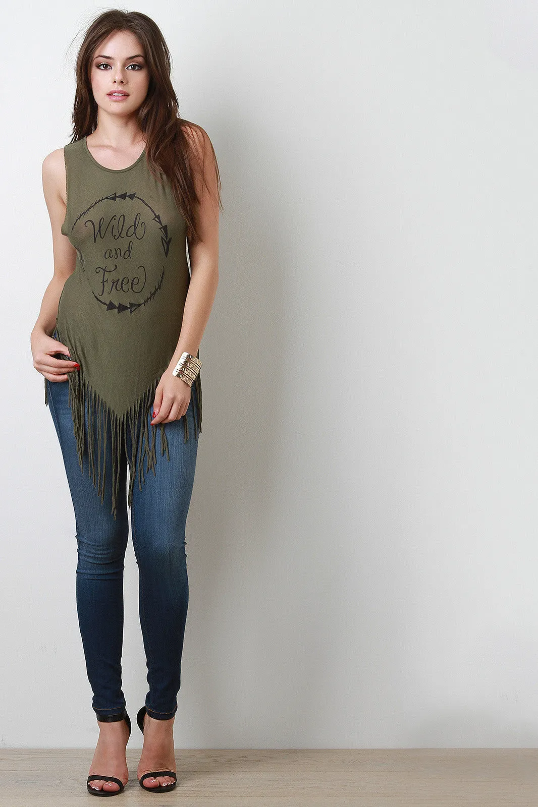 Wild and Free Fringe Top