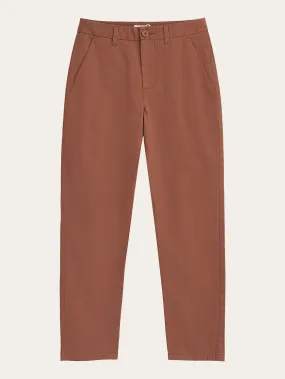 WILLOW regular cropped poplin chino - Tiramisu