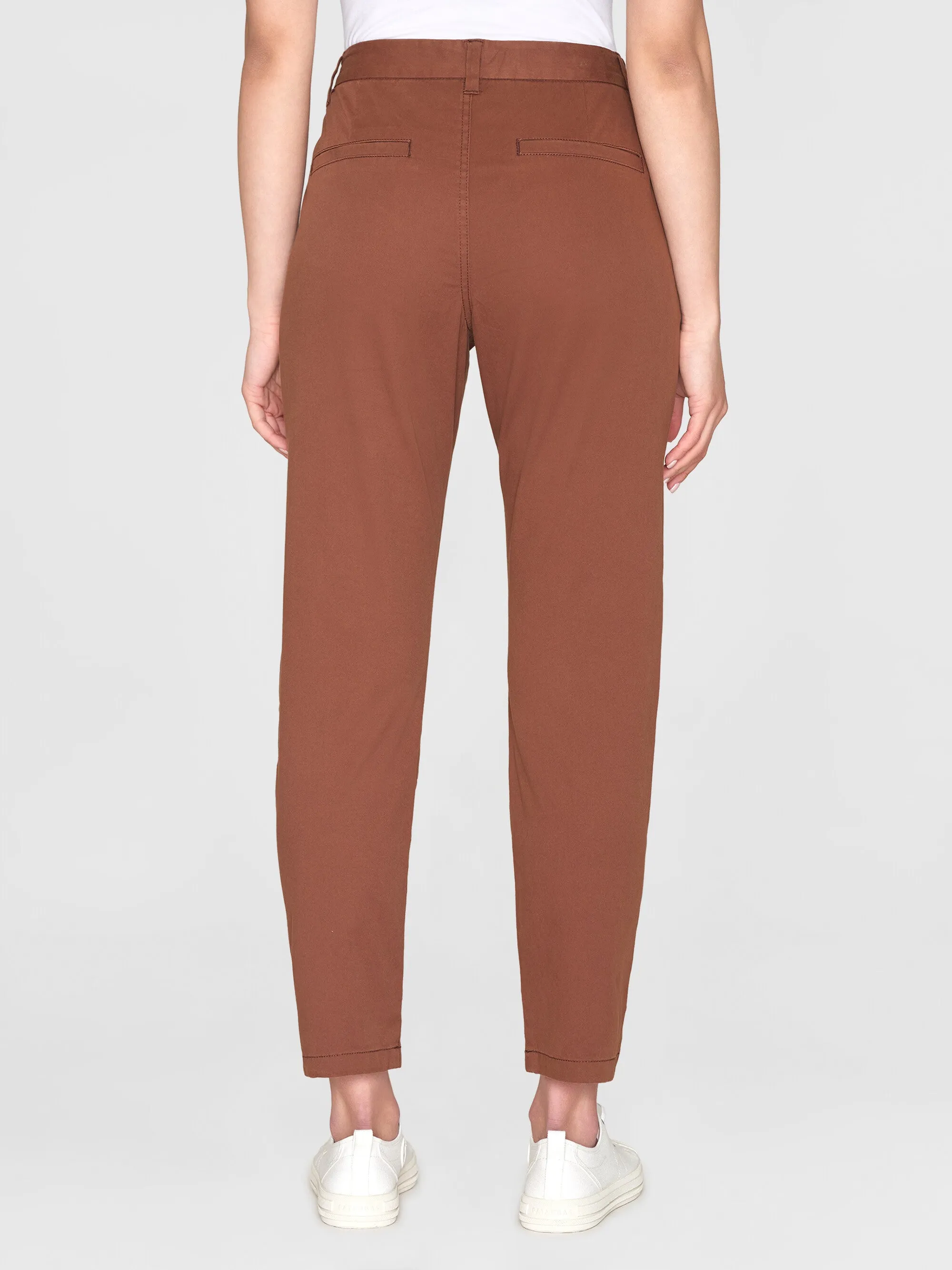 WILLOW regular cropped poplin chino - Tiramisu