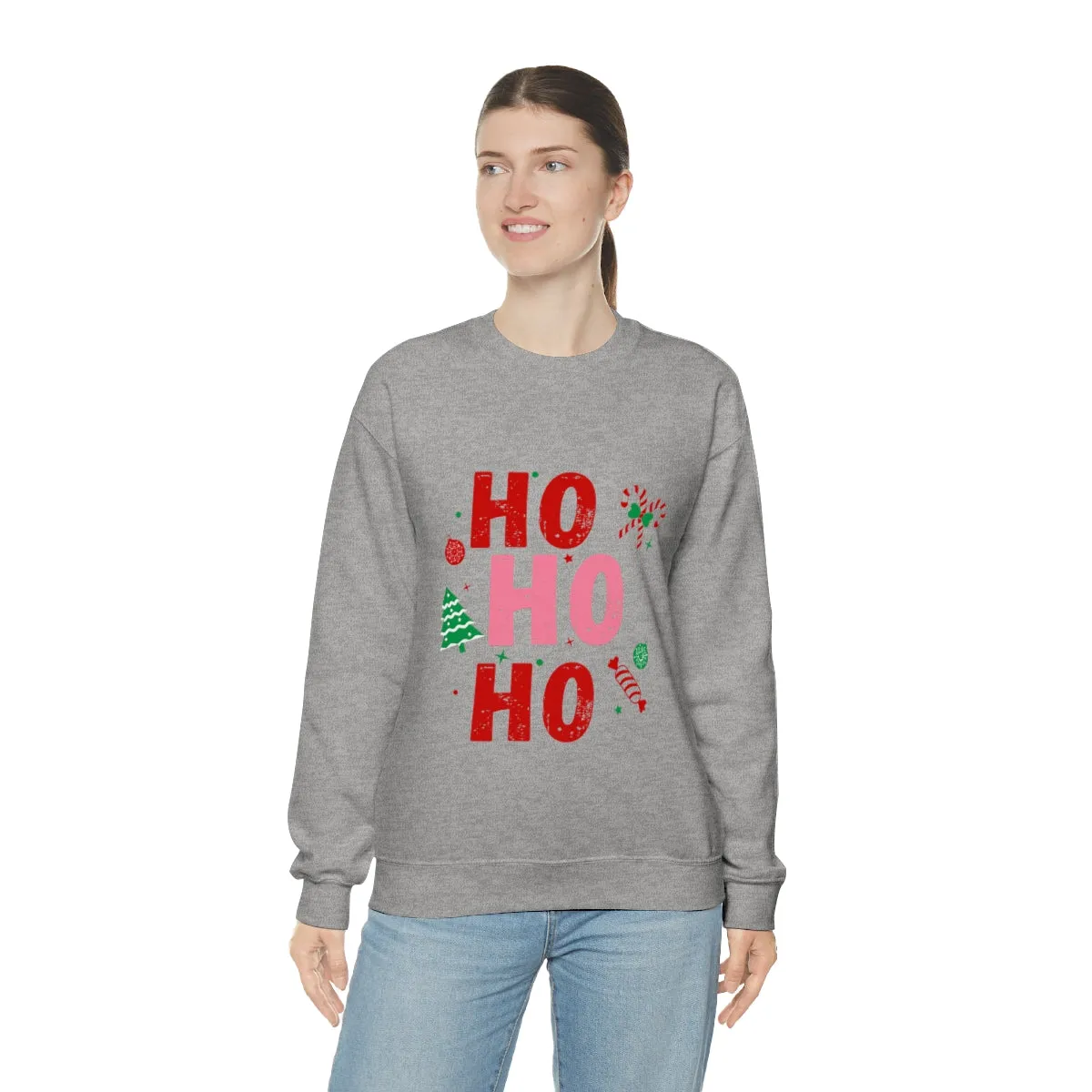 Womens Ho Ho Ho Holiday Sweatshirt