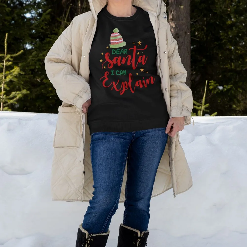 Womens Santa I Can Explain Sweatshirt