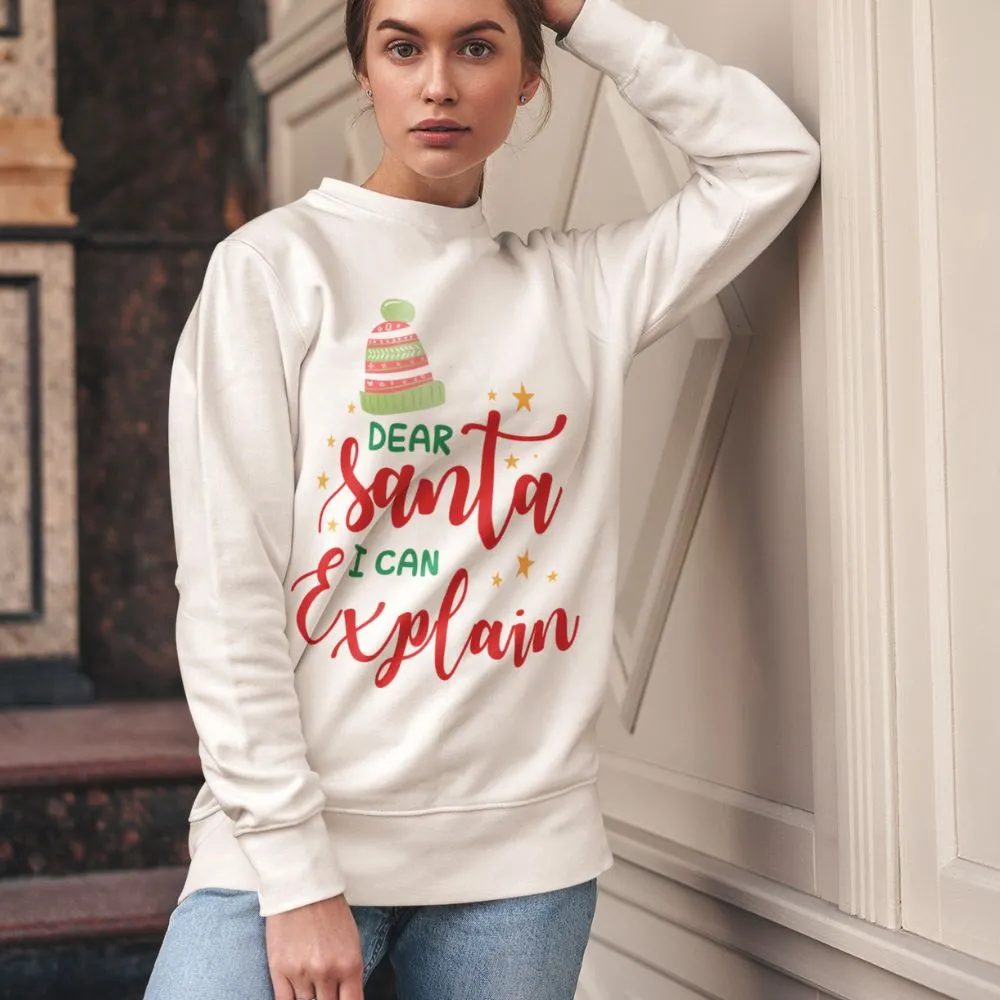 Womens Santa I Can Explain Sweatshirt