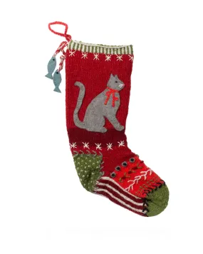 Wool Knit Stocking - Whiskers