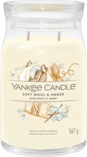 Yankee Candle Soft Wool & Amber Signature Large Jar